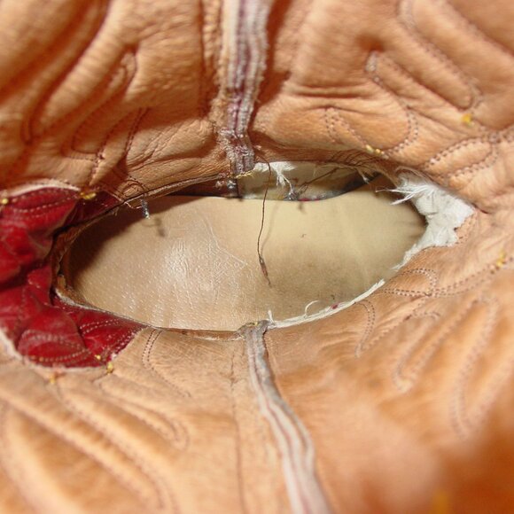 JOHN FLUEVOG F-Shoe Brick Red Leather Cowboy Boots Wom 10.5 - Made in MEXICO - Picture 10 of 11